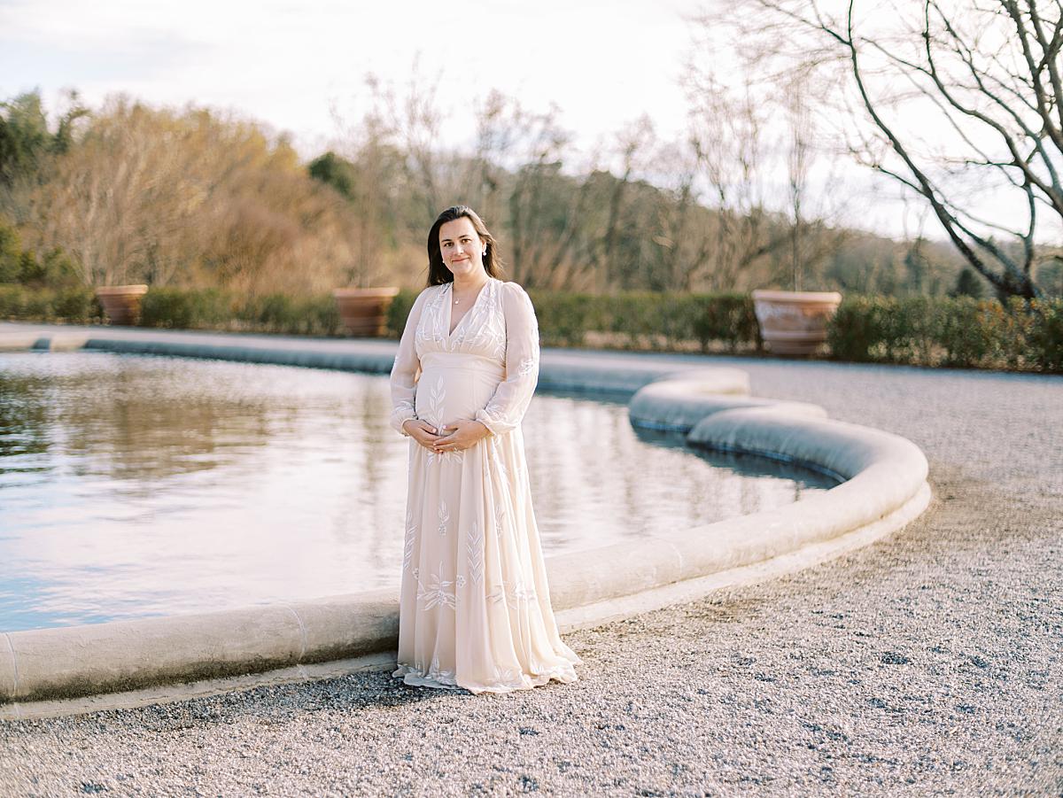 Intimate portrait of a mother expecting her second son at the Biltmore.