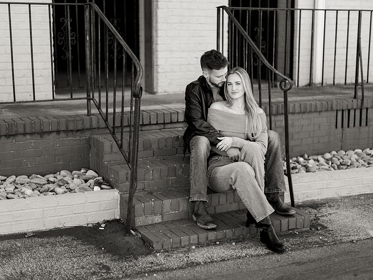 Candid capture of a couple laughing during their Greenville engagement session. Candid capture of a couple laughing during their Greenville engagement session.