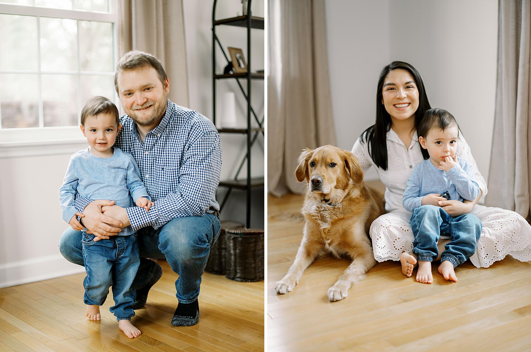 In-home newborn session capturing authentic family moments in Kingsport