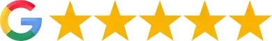 google logo with 5 stars