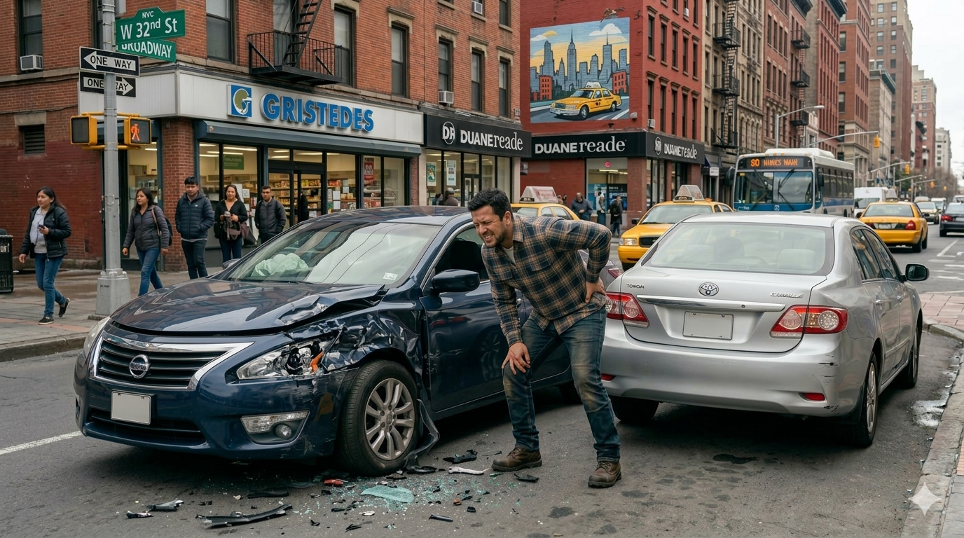 Accidente de tráfico en Nueva York — víctima lesionada necesita abogado de lesiones personales en el Bronx