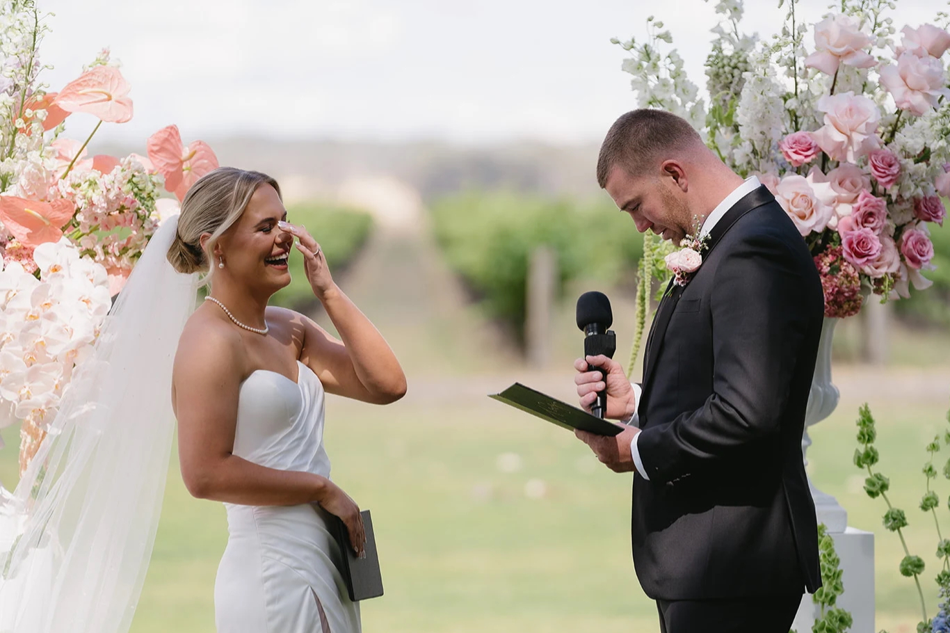 Karla + partner on their wedding day