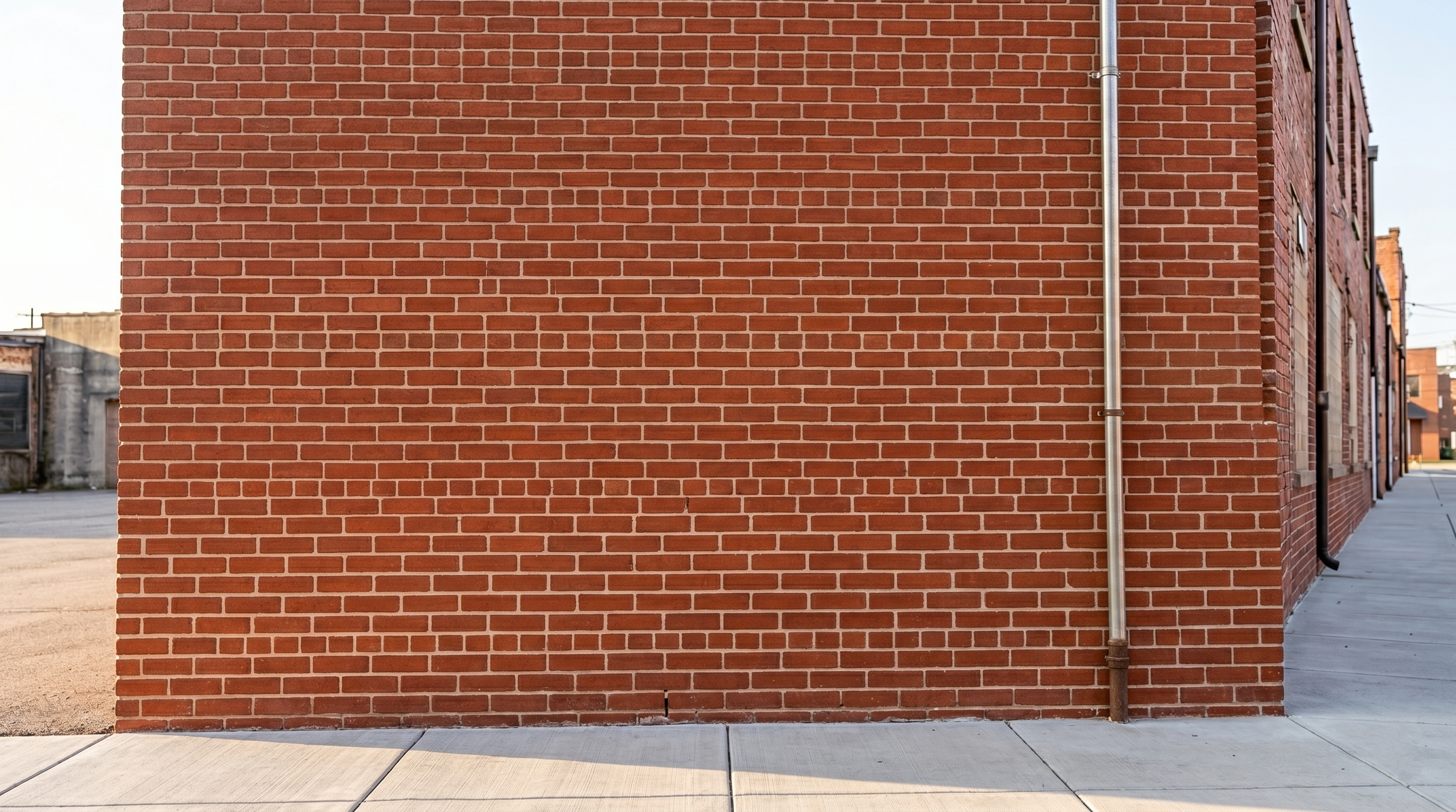 The same brick wall after professional restoration.