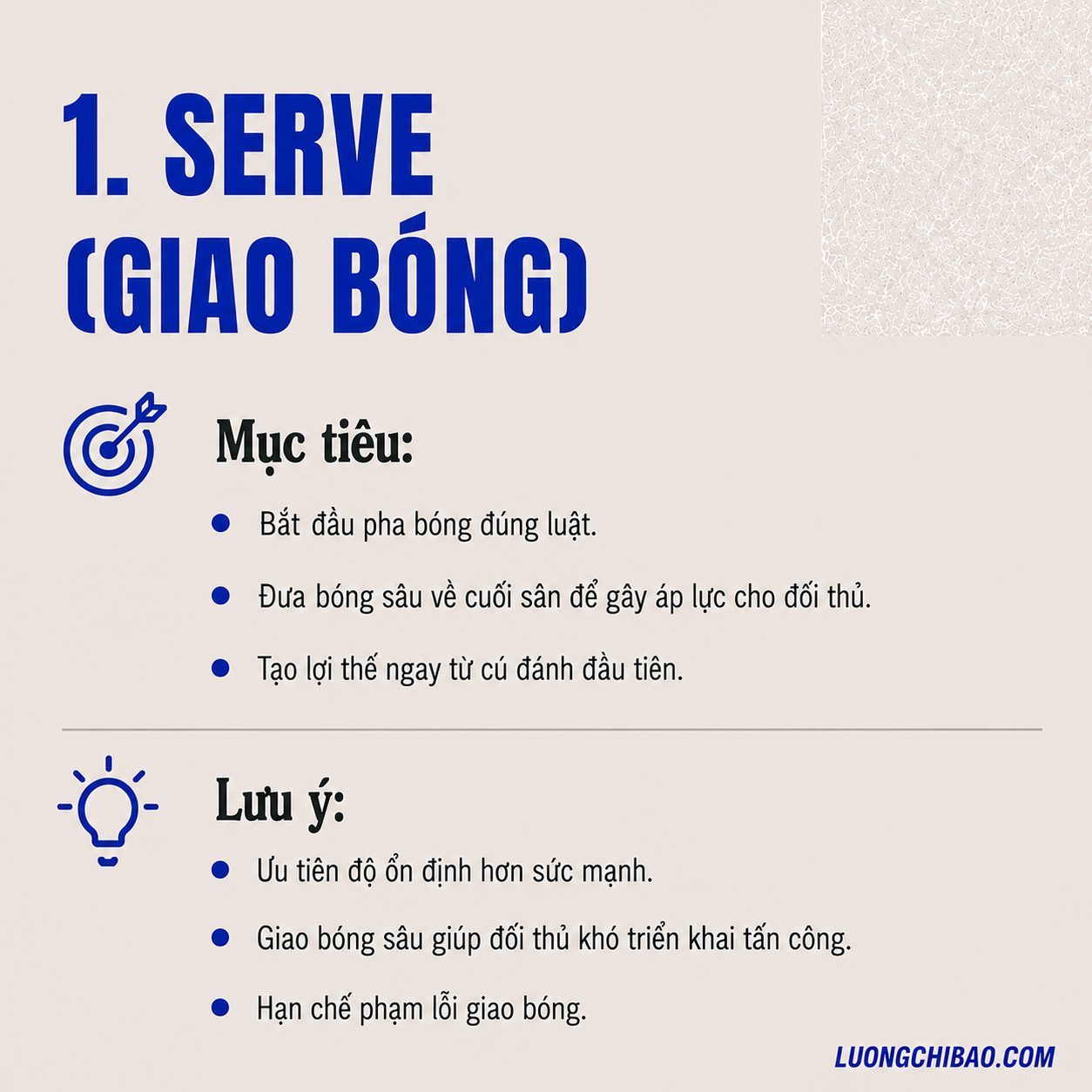 Thẻ kỹ thuật giao bóng Pickleball: mục tiêu và lưu ý