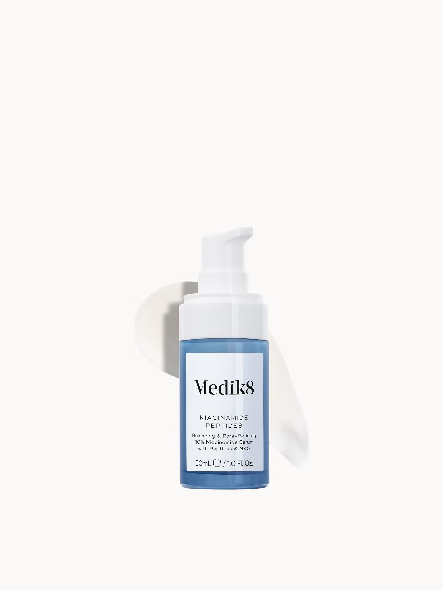 Medik8 Niacinamide Peptides serum texture and dropper
