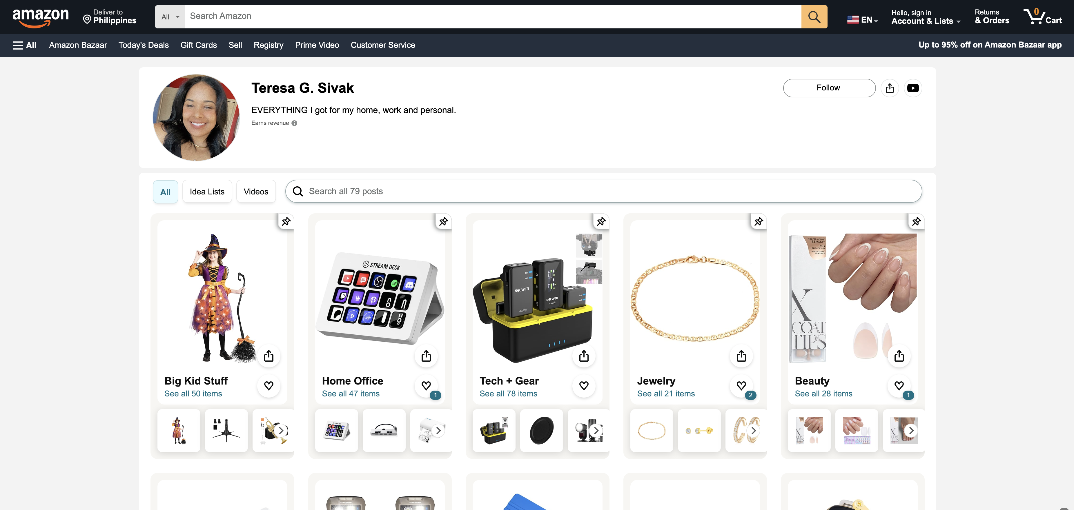 Amazon Storefront Dashboard Preview