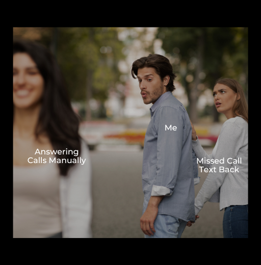 Distracted boyfriend meme about contractor automations vs doing everything manually