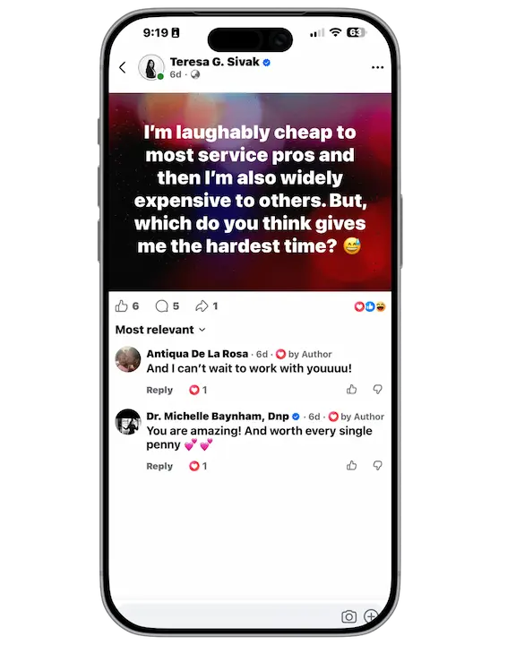 Five-star client rating and testimonial for TGS Marketing