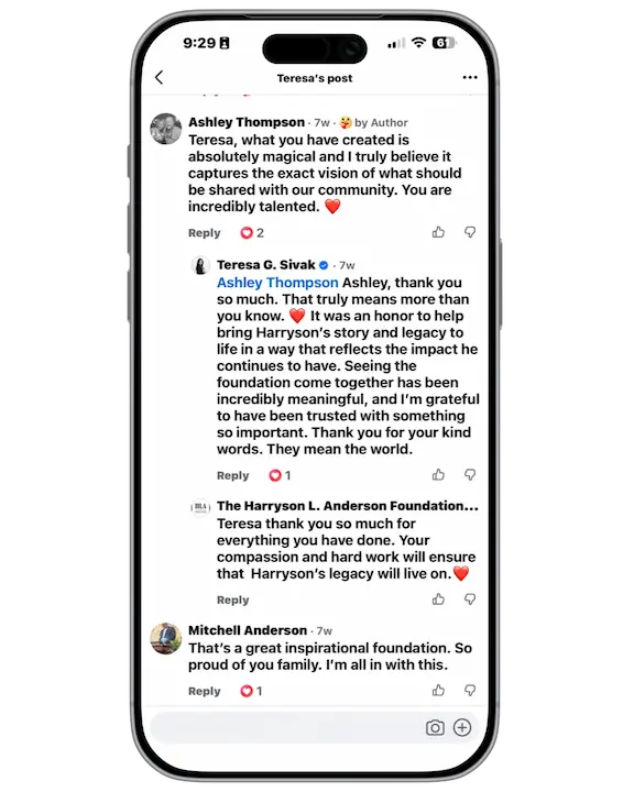 Happy client social media shoutout for TGS Marketing services