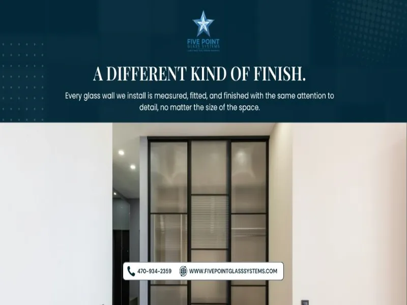 Five Point Glass System Wall Accent