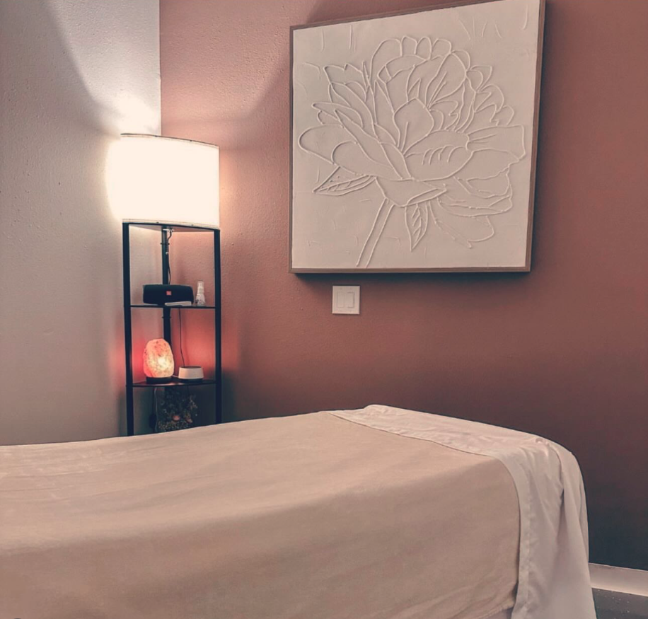 Calming massage therapy room at Inspire Chiropractic in Ozark, MO