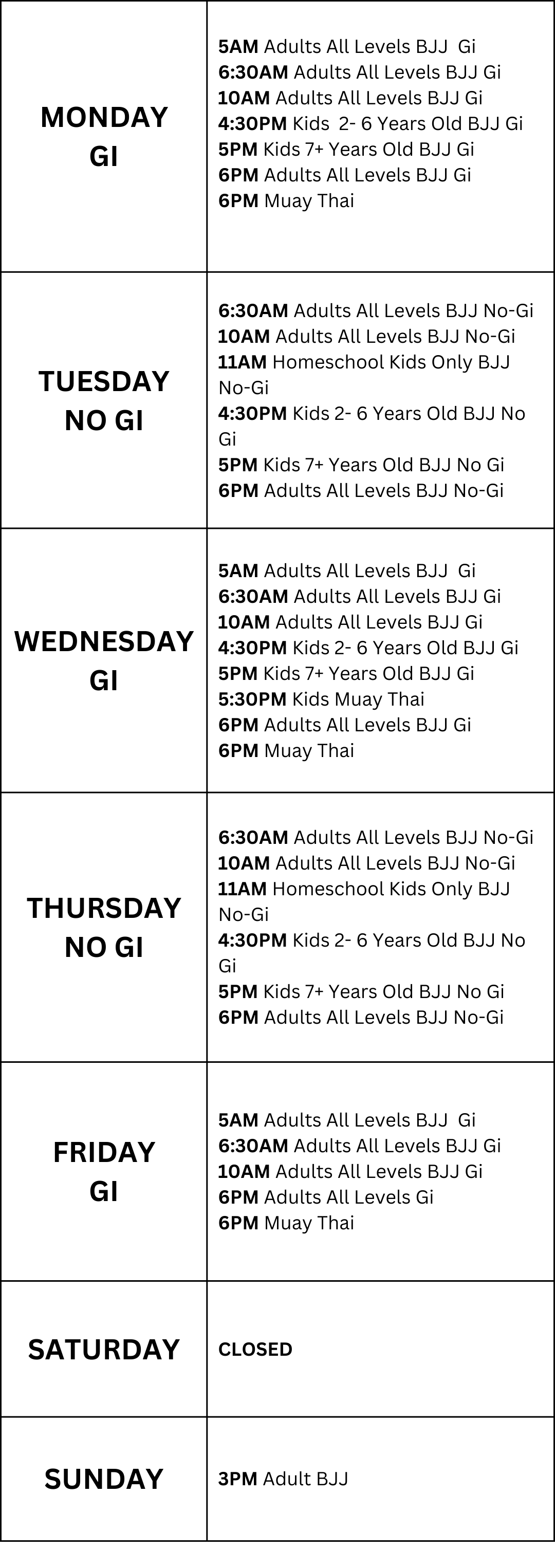 mobile full schedule