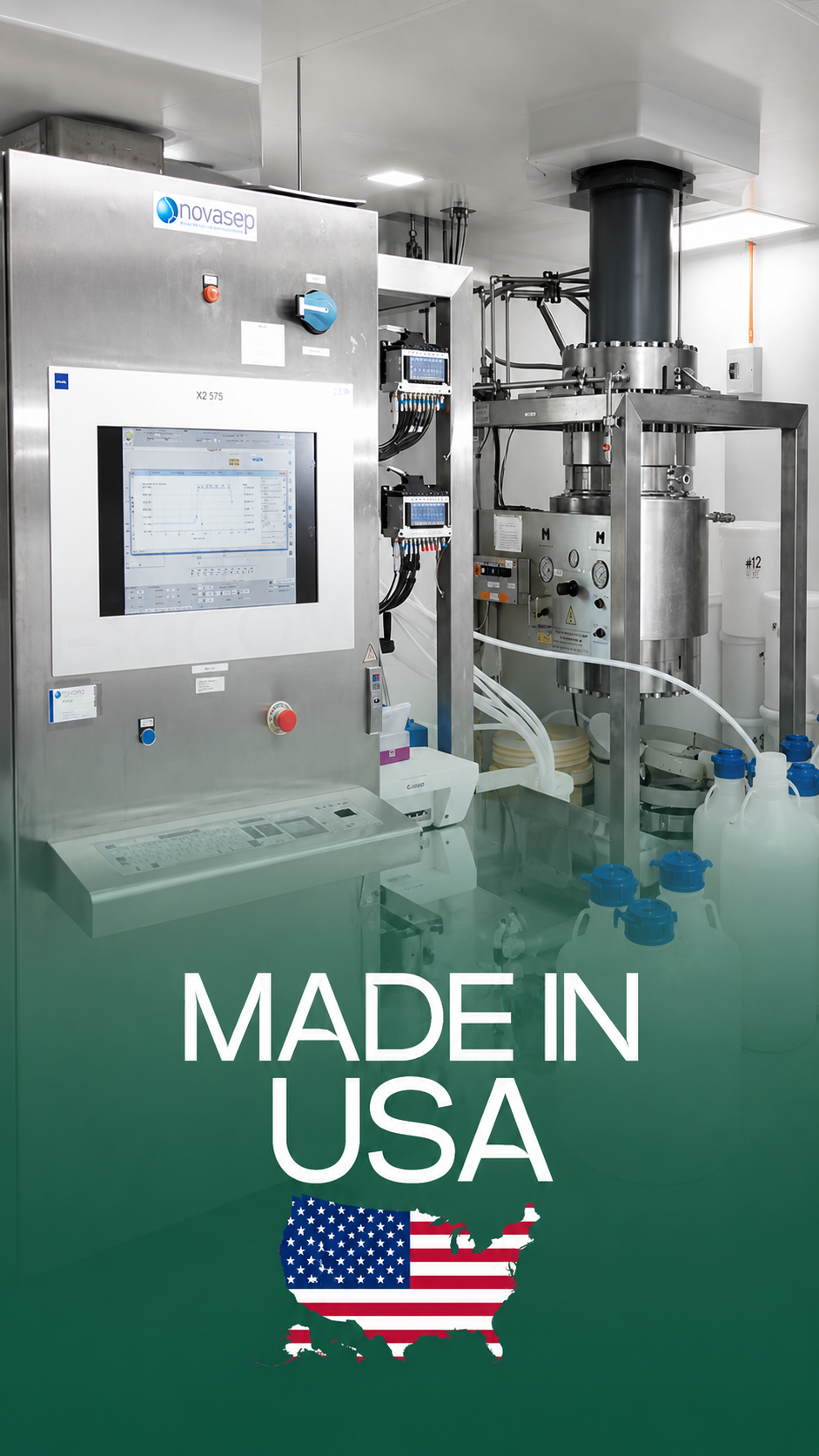 99.9%+ purity — pharmaceutical quality standards