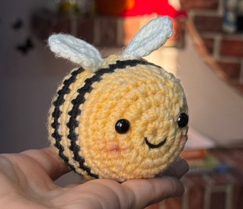 Crochet bee made by student