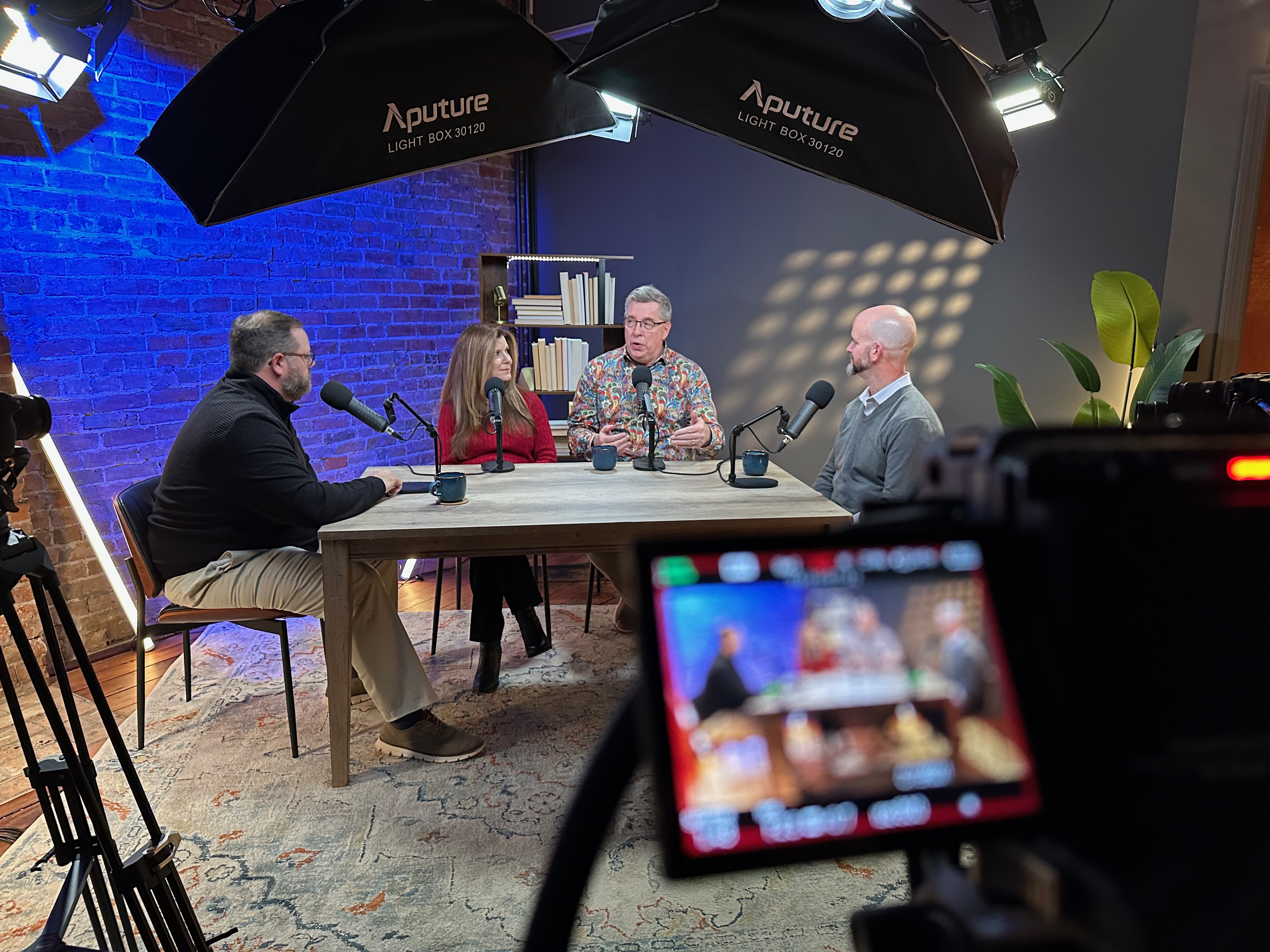 Studio lighting and cameras