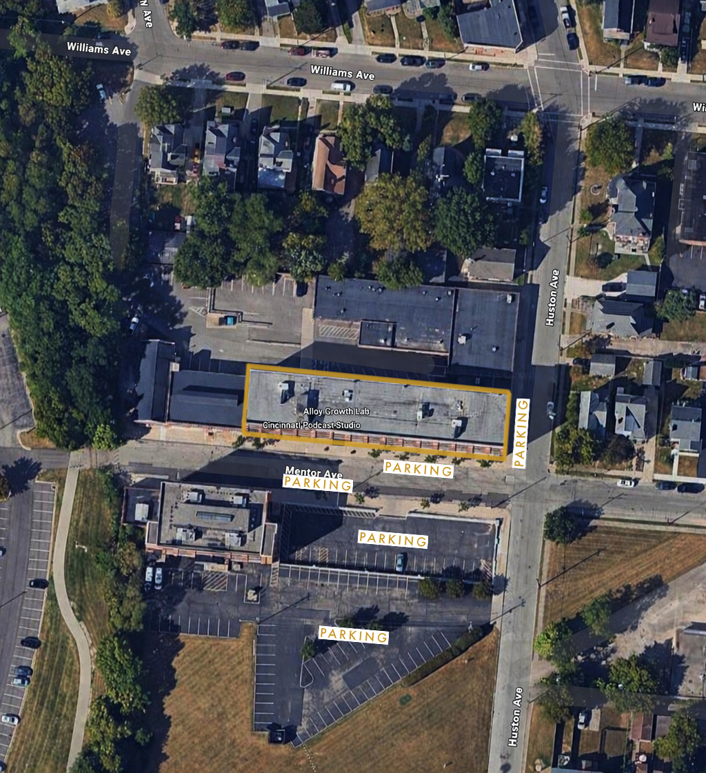 Cincinnati Podcast Studio Parking