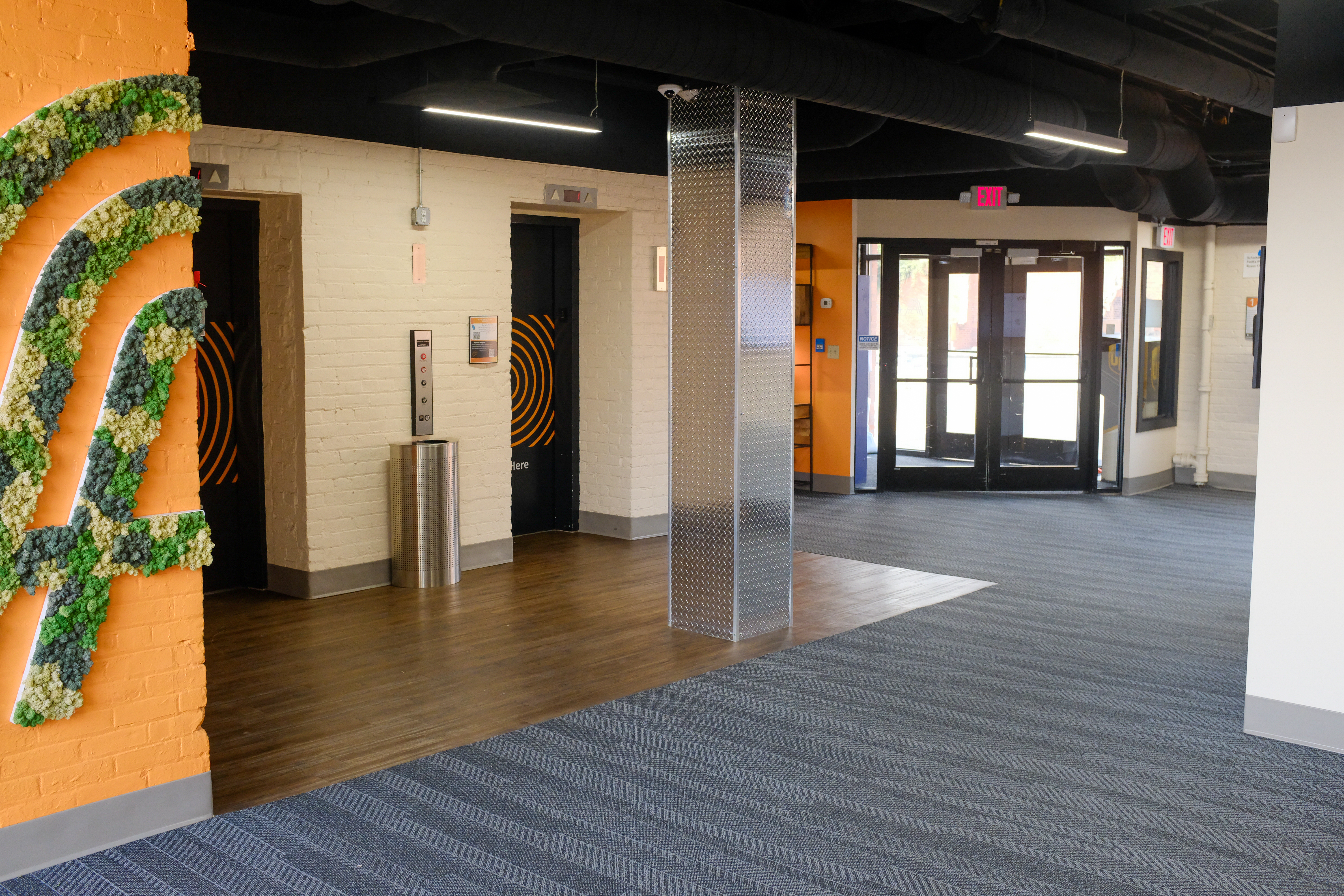Elevators inside the building