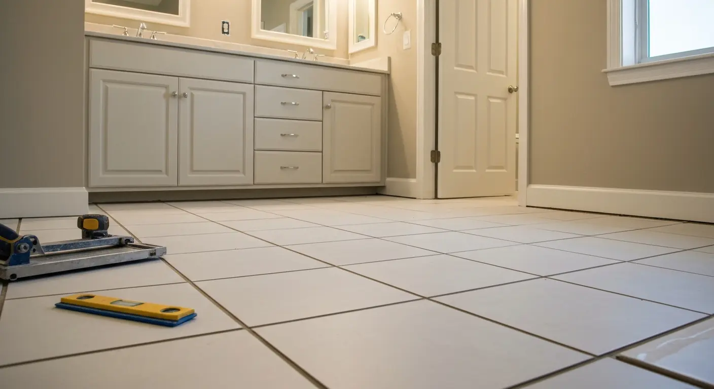 Bathroom tile installation