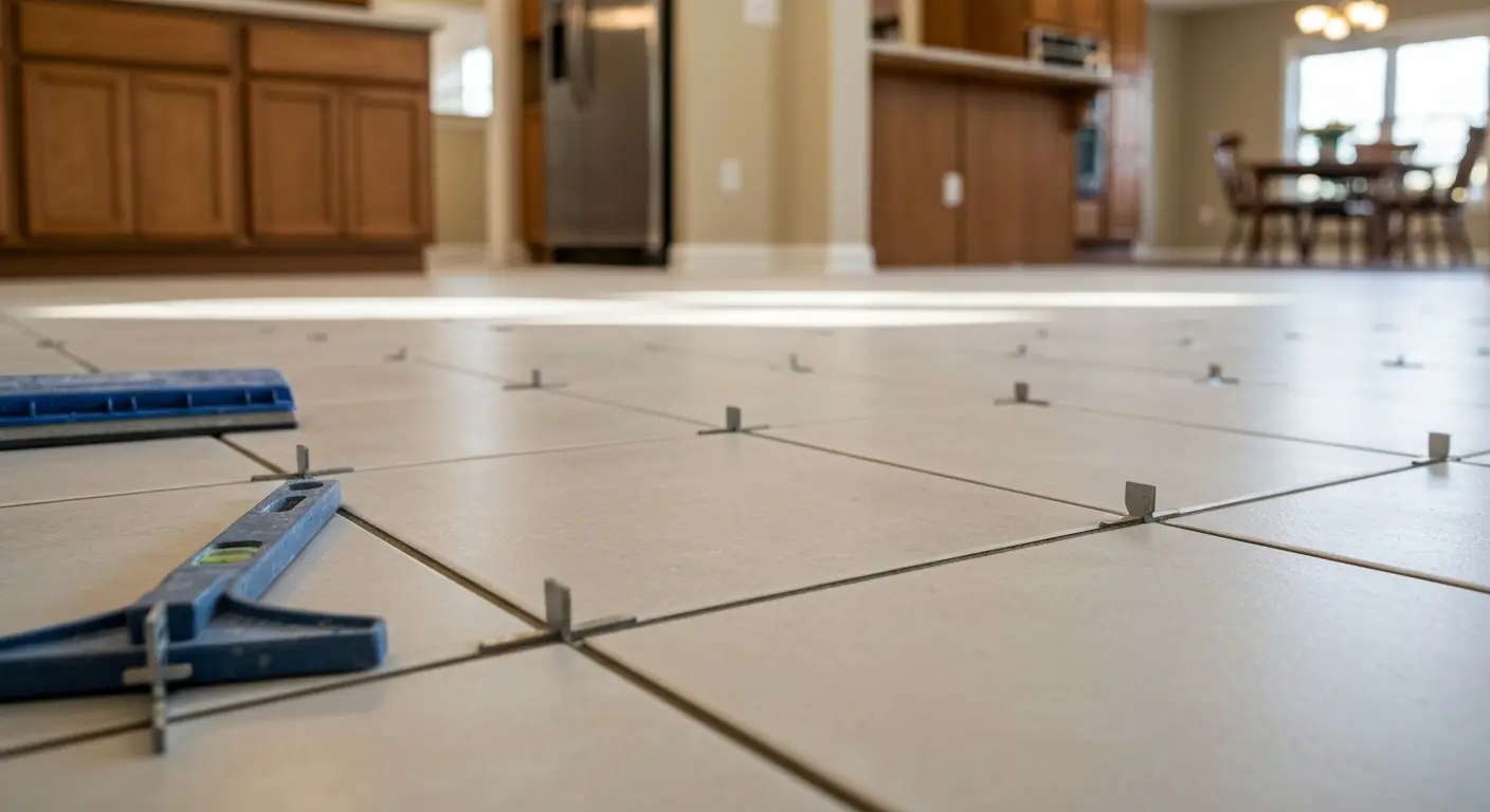 Tile flooring installation