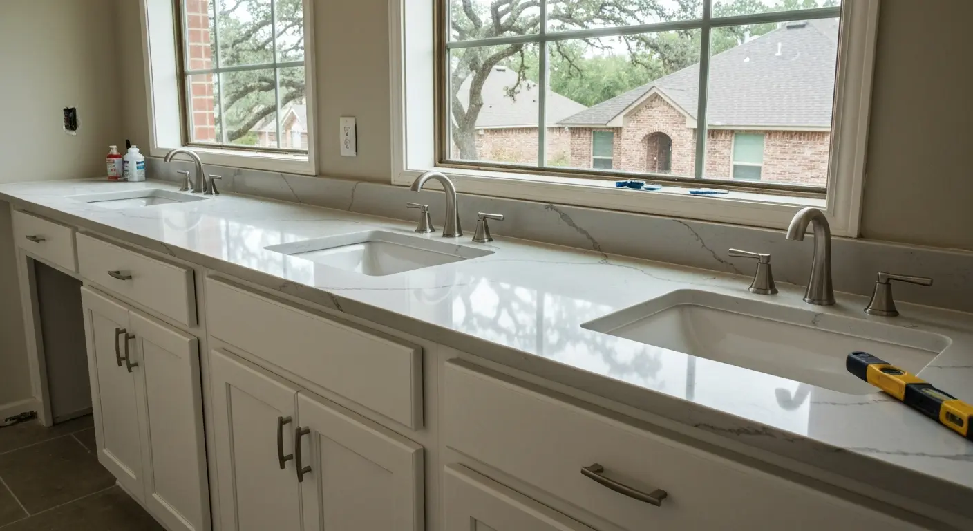 Bathroom vanity installation