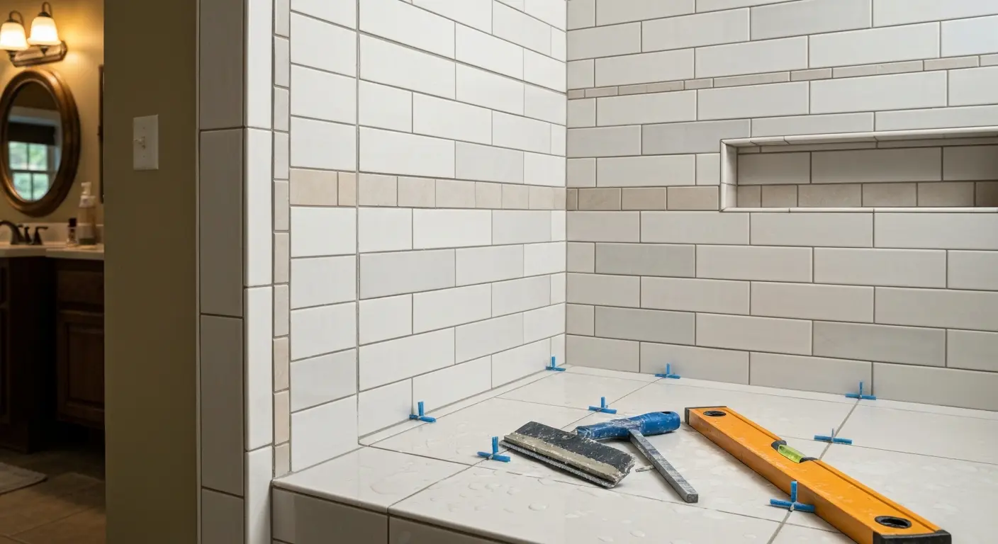Tile shower installation