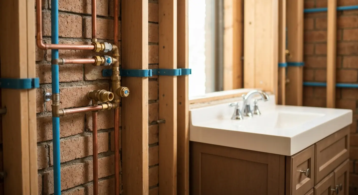 Bathroom plumbing installation