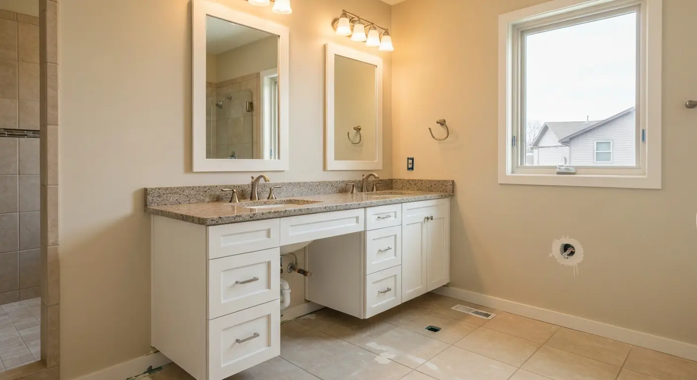 Vanity and cabinet installation