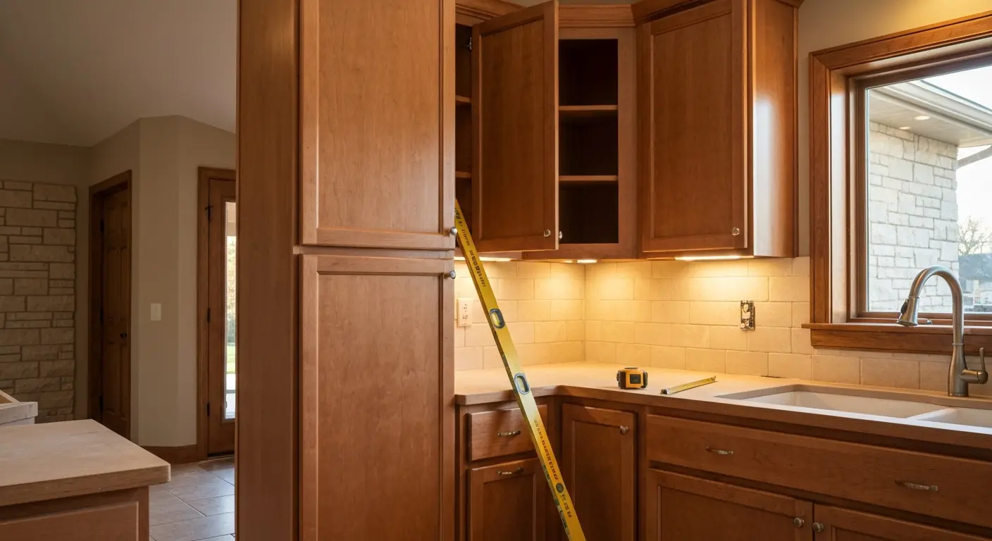 Kitchen cabinet installation project