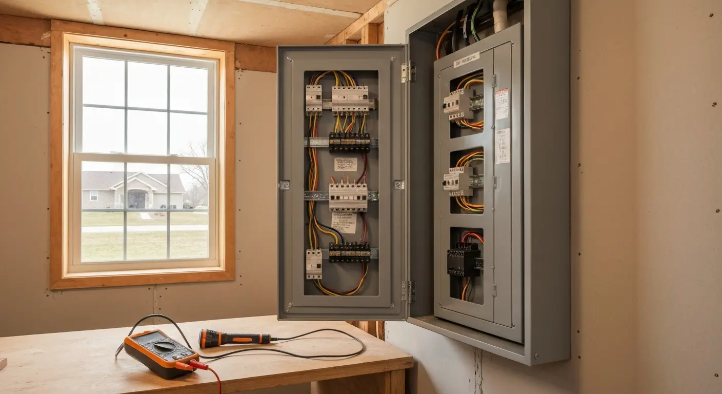Electrical and plumbing installation