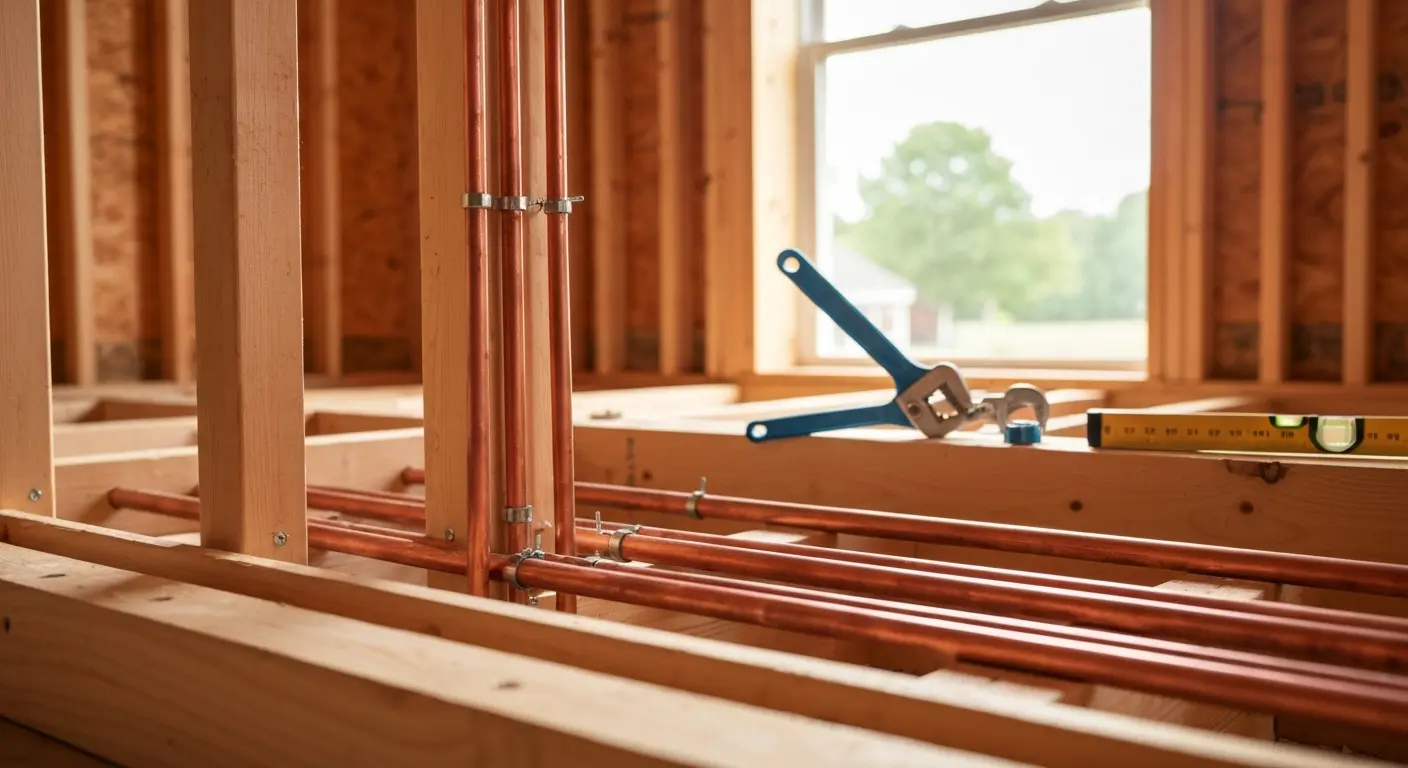 Bathroom plumbing rough-in