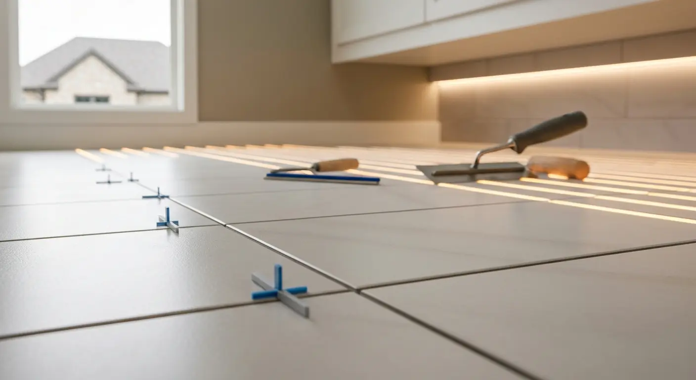 Bathroom flooring installation