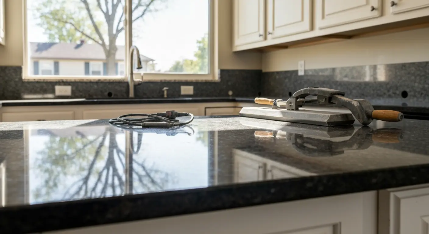 Granite countertop installation