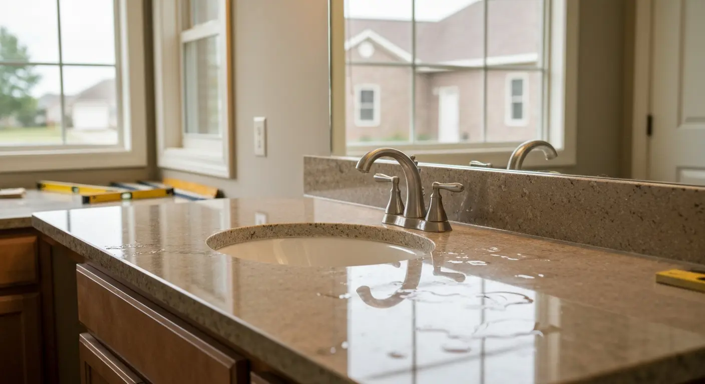 Bathroom countertop installation