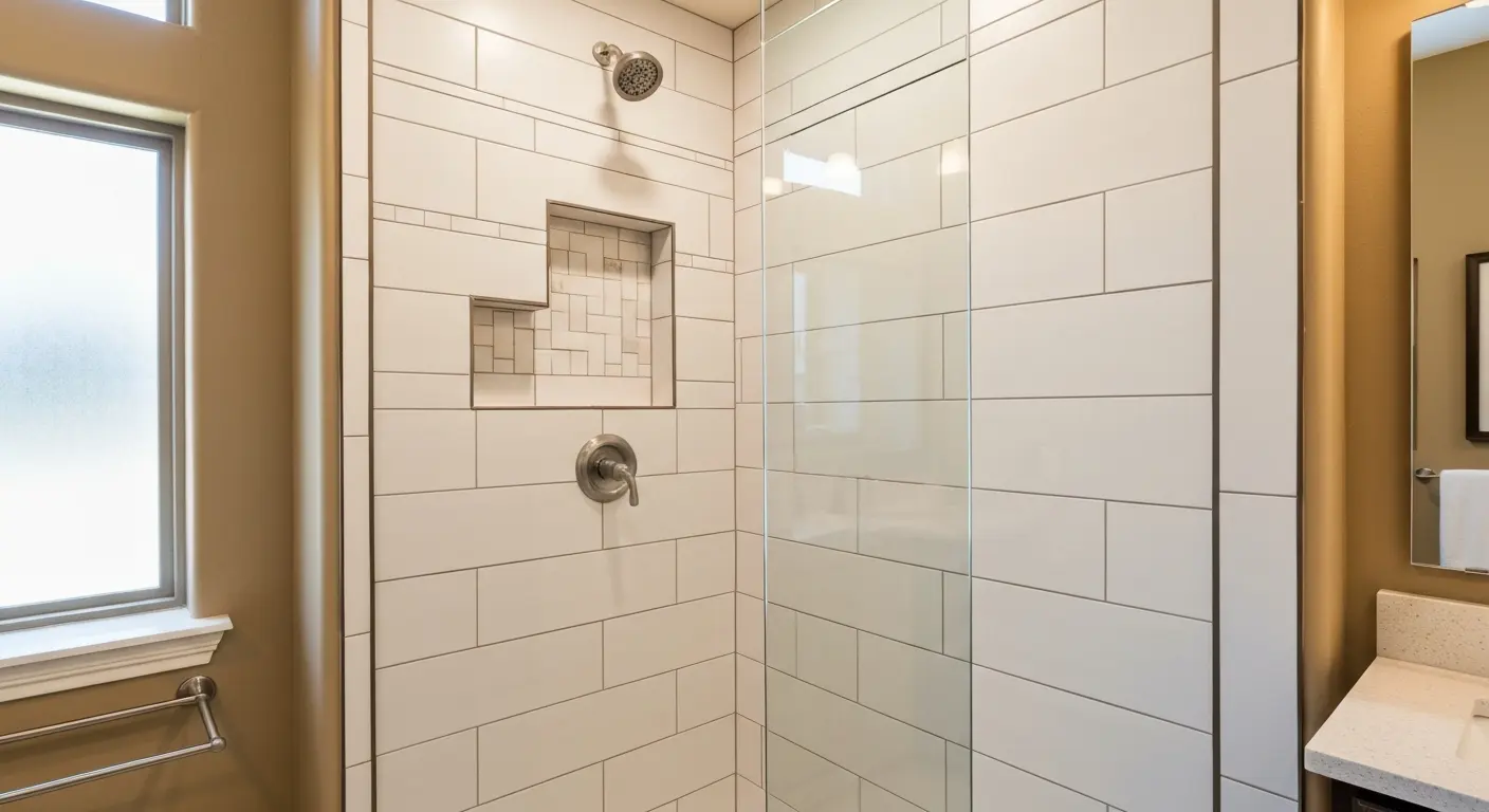 Tile shower installation in Desoto