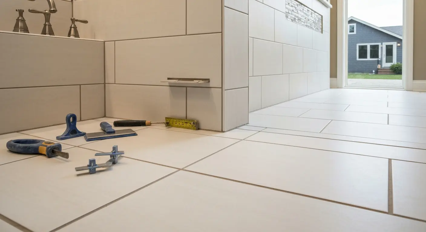 Bathroom tile work