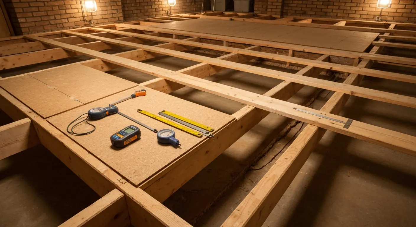 Subfloor repair preparation work