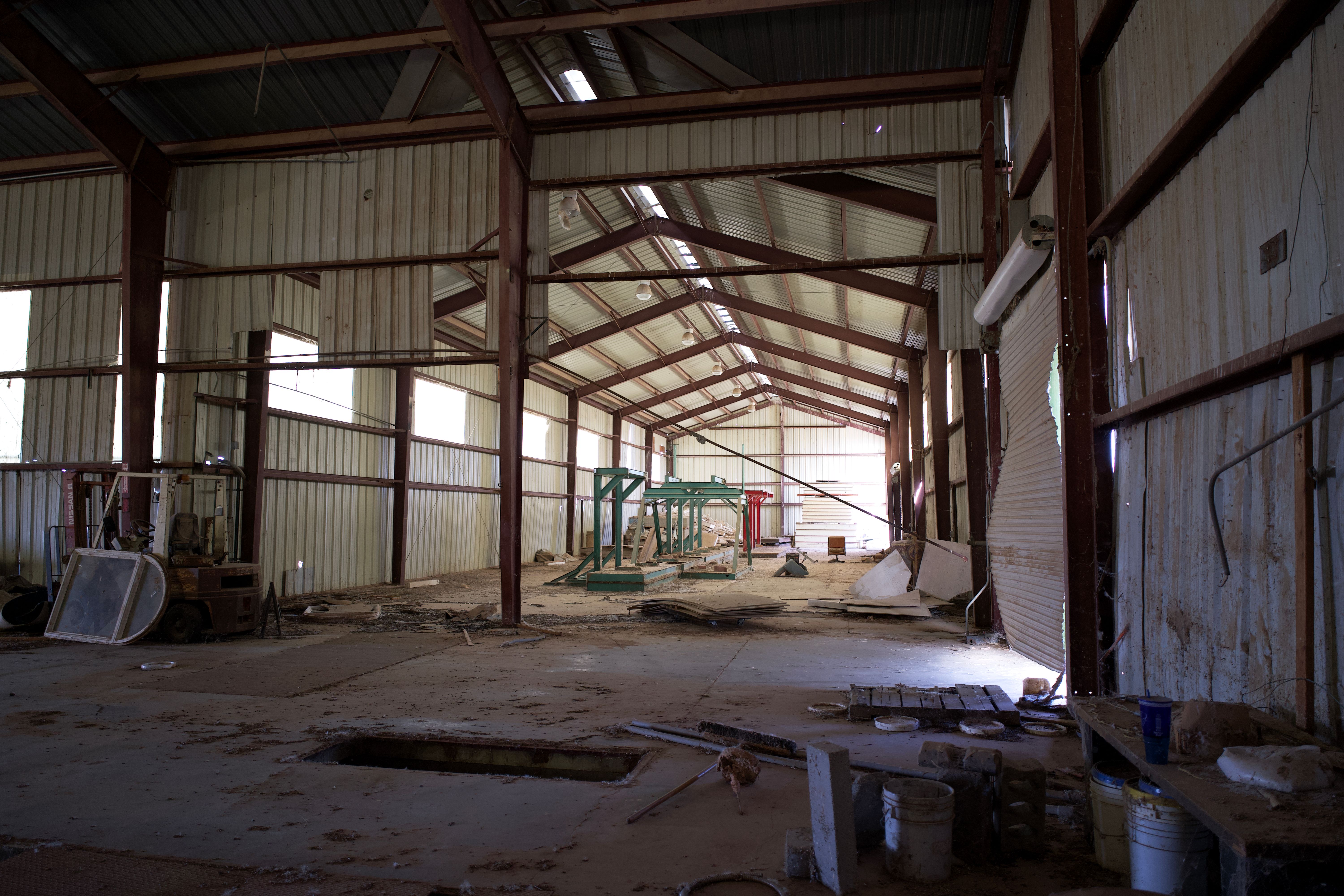 Existing Central Texas industrial or agricultural building awaiting reuse