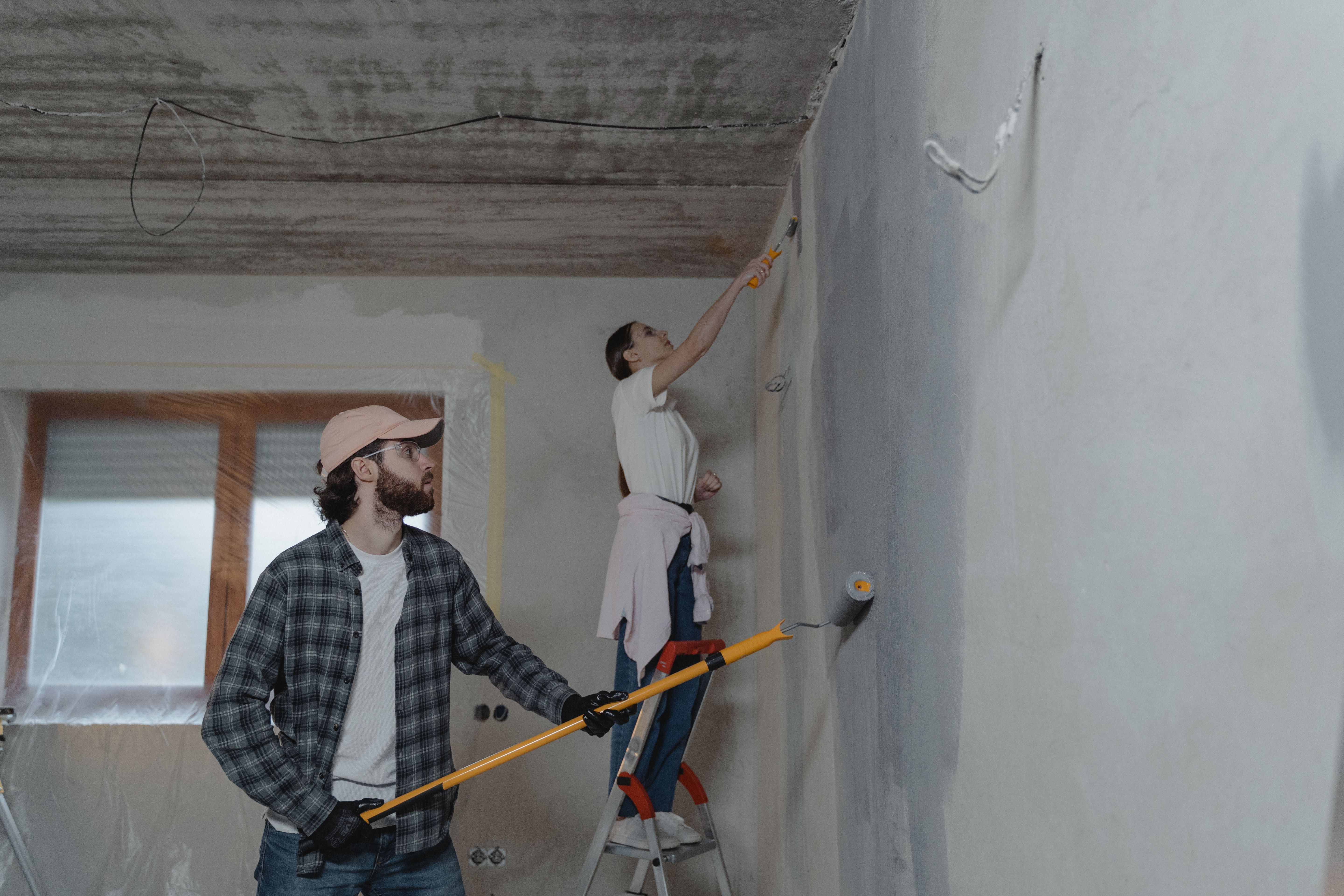 Couple improving their home together