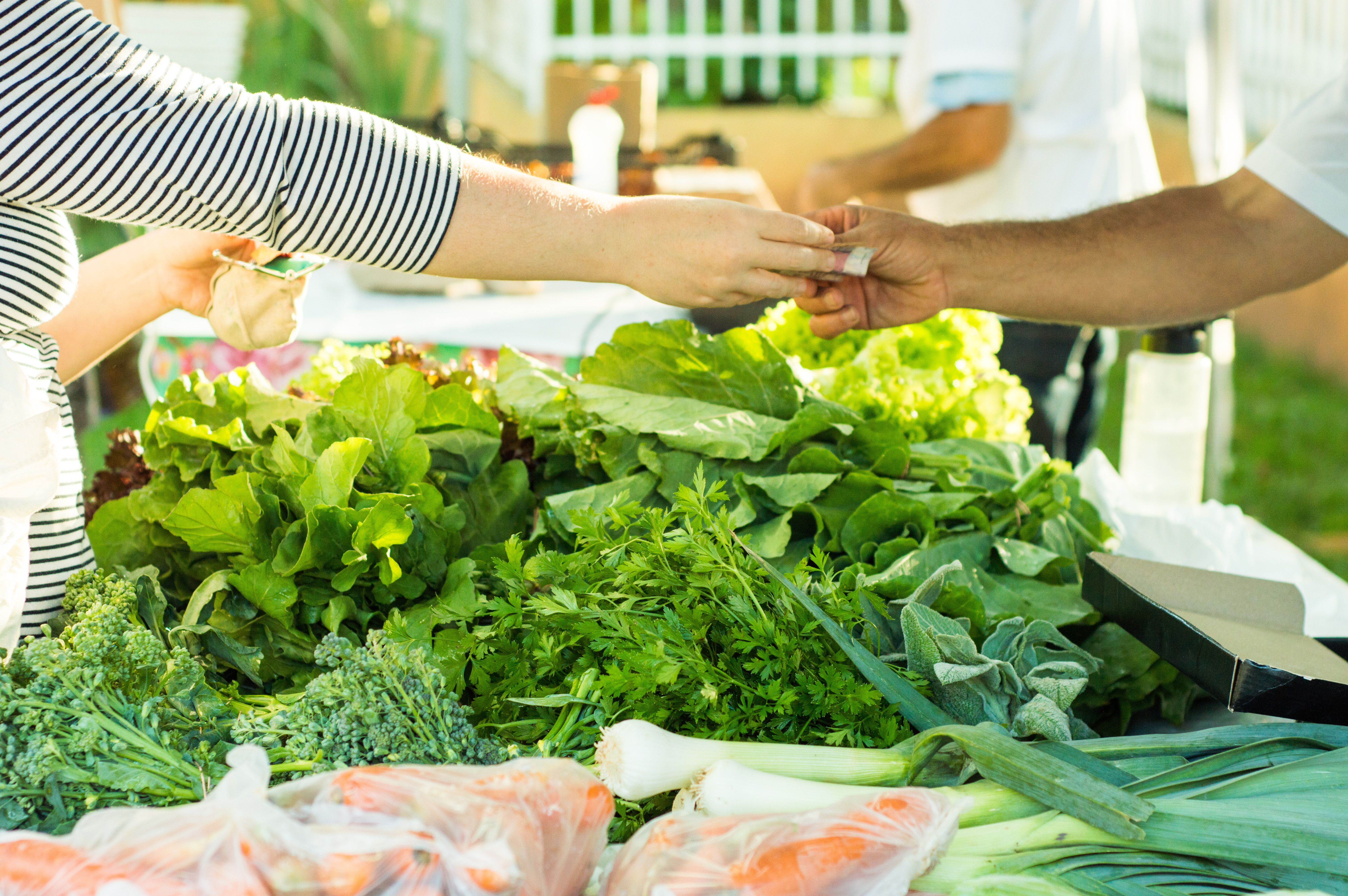 Produce exchanged directly between people