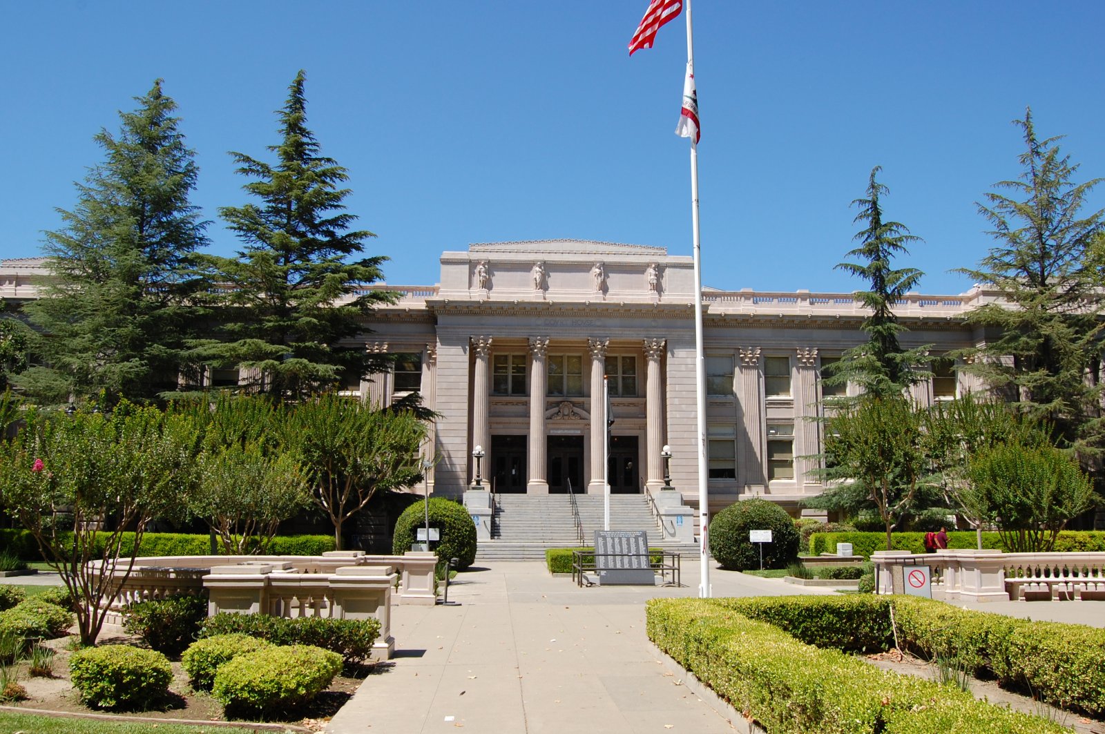 Yolo County Courthouse on Court Street in downtown Woodland California