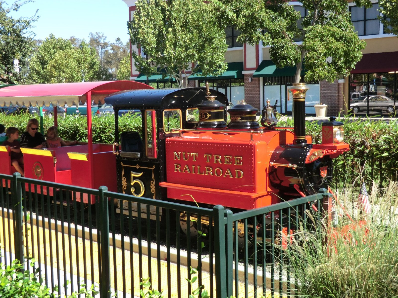 The Nut Tree Railroad engine number 5 at Nut Tree Plaza in Vacaville California
