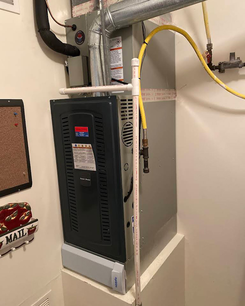 High-efficiency furnace installation