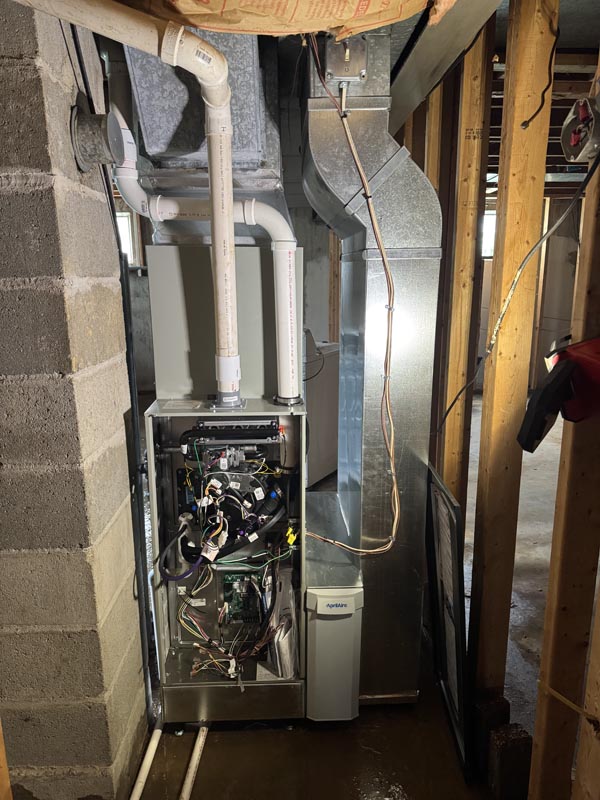 Furnace installation by Luke's Heating and Air