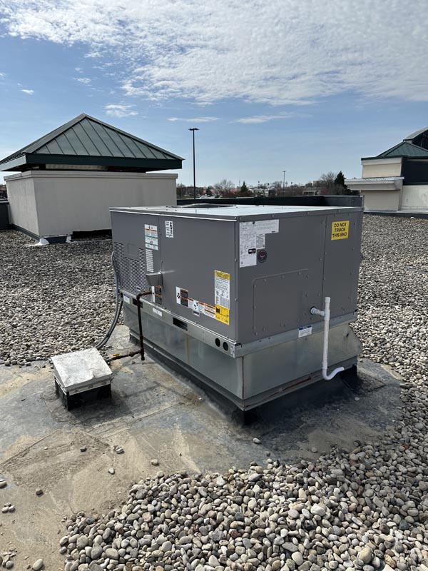 Rooftop package unit installation