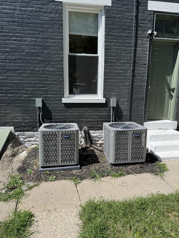 Two new AC condensers installed by Luke's team
