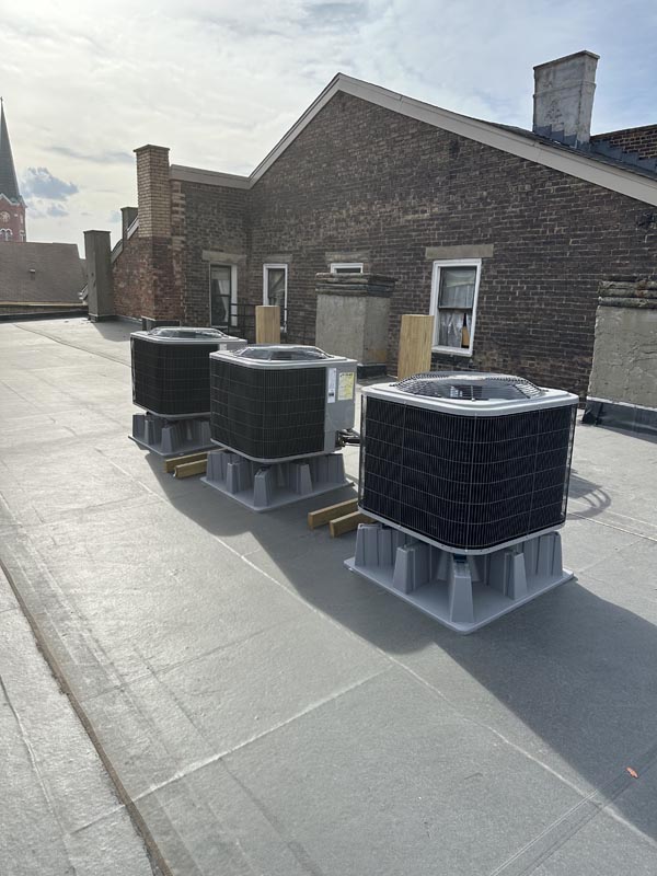 Rooftop AC condensers