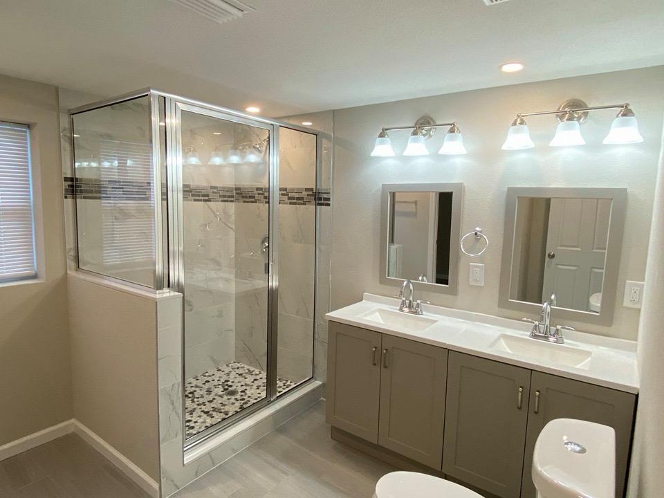 Double vanity bathroom remodel