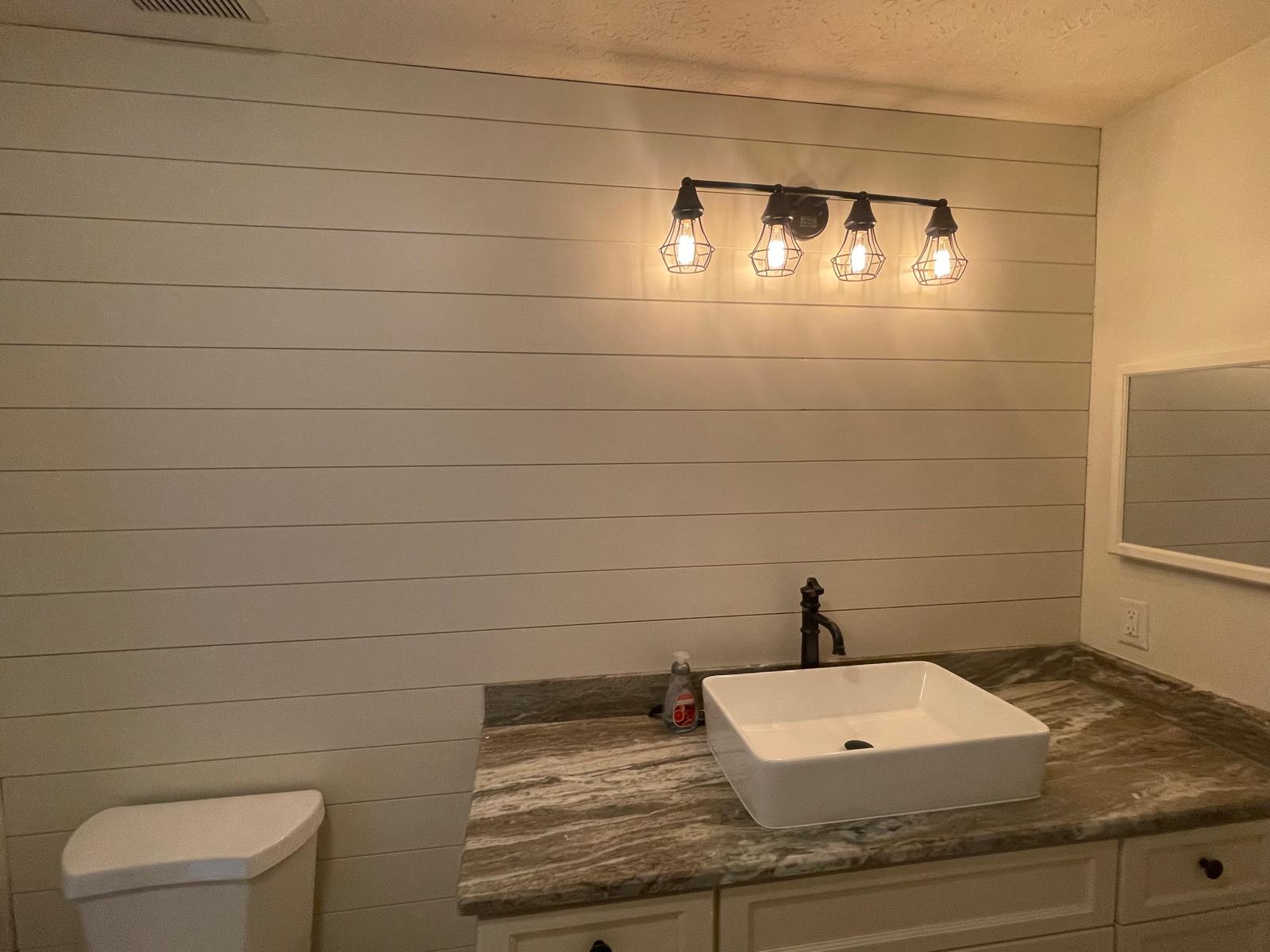 Farmhouse bathroom vanity remodel