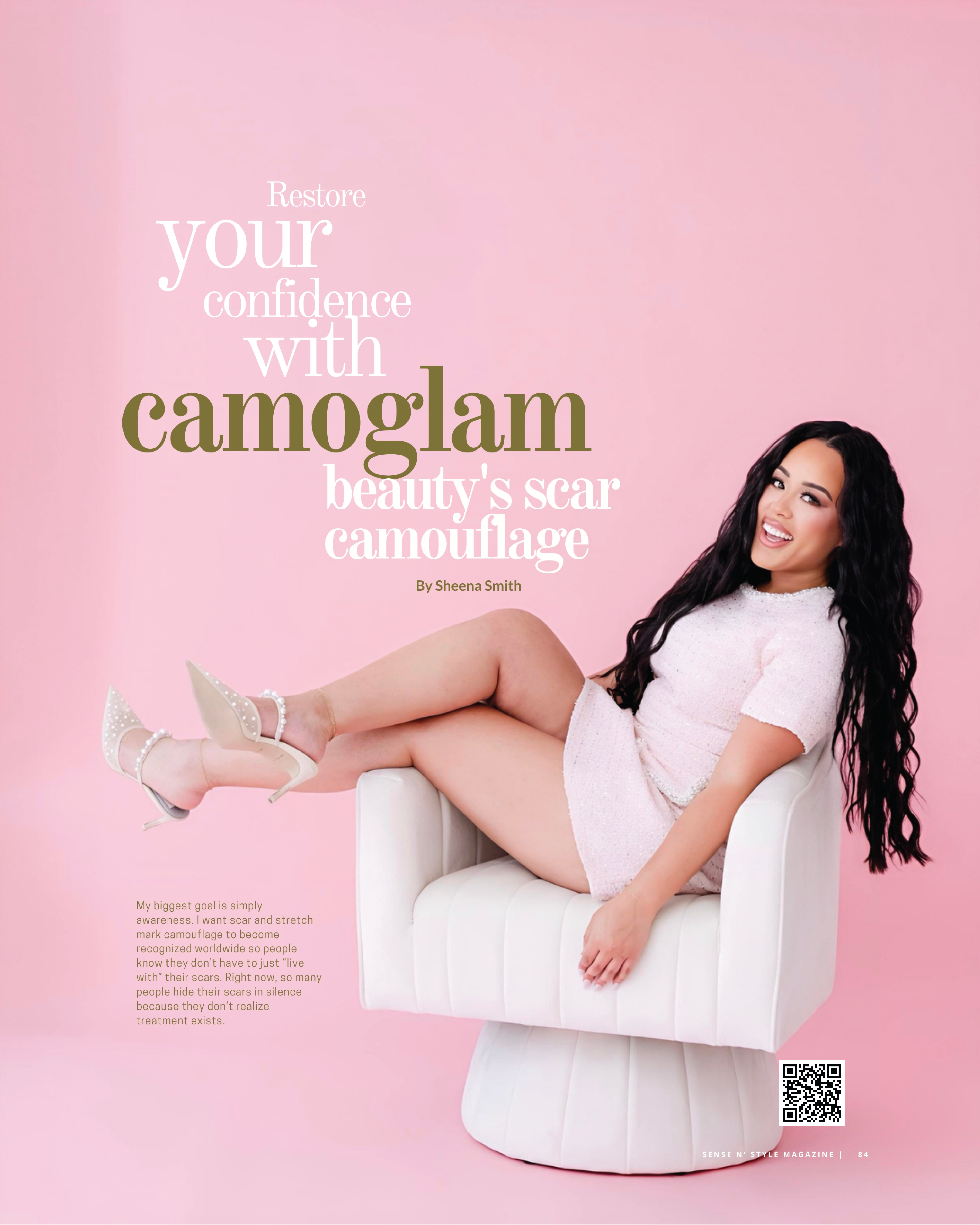 Sheena Smith page featured in magazine Sense N' Style