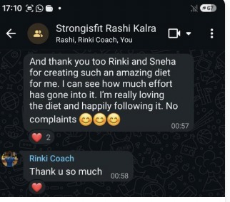 WhatsApp feedback from Rashi
